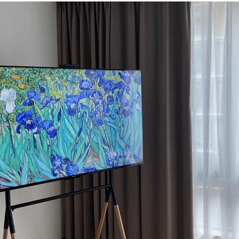 

Retro Simple TV Floor Bracket Solid Wood Removable Vertical Hanger