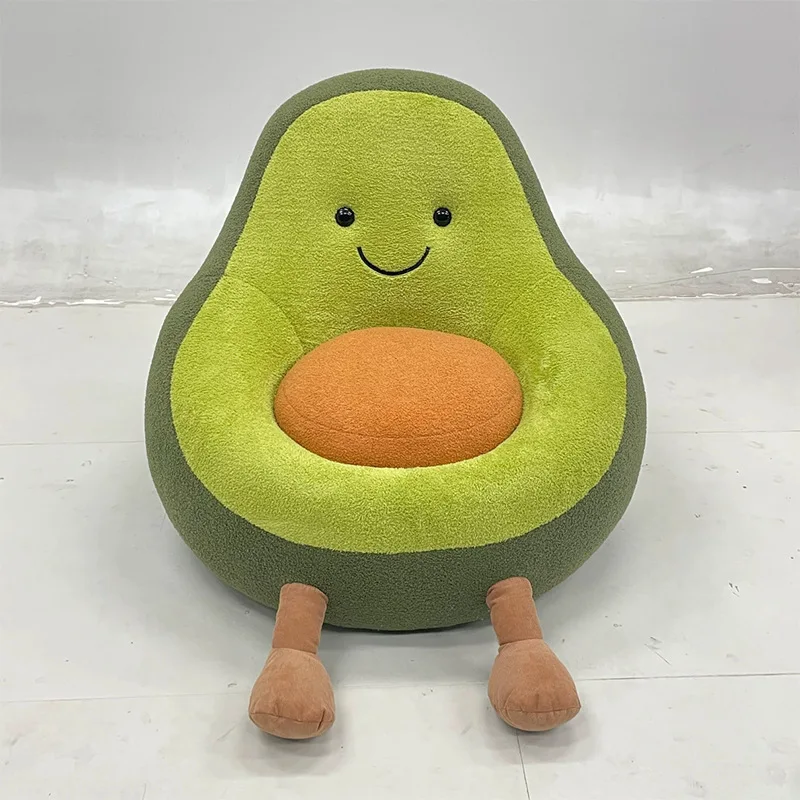 Cute avocado shape bean bag chair flannel material suitable for hotel villa living room