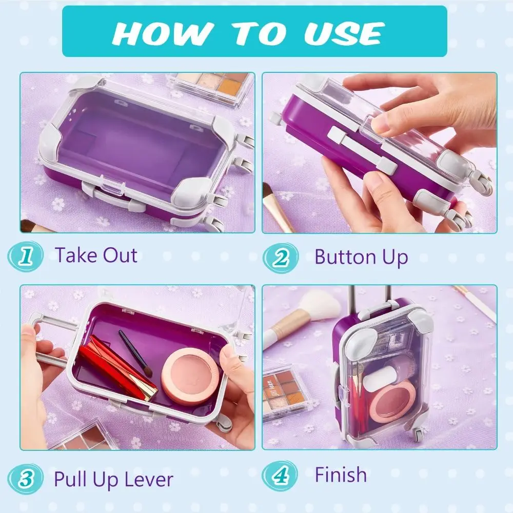 Miniature Mini Suitcase Candy Box Storage Accessories Portable Trolley Party Favor Boxs Simulation Trolley Case