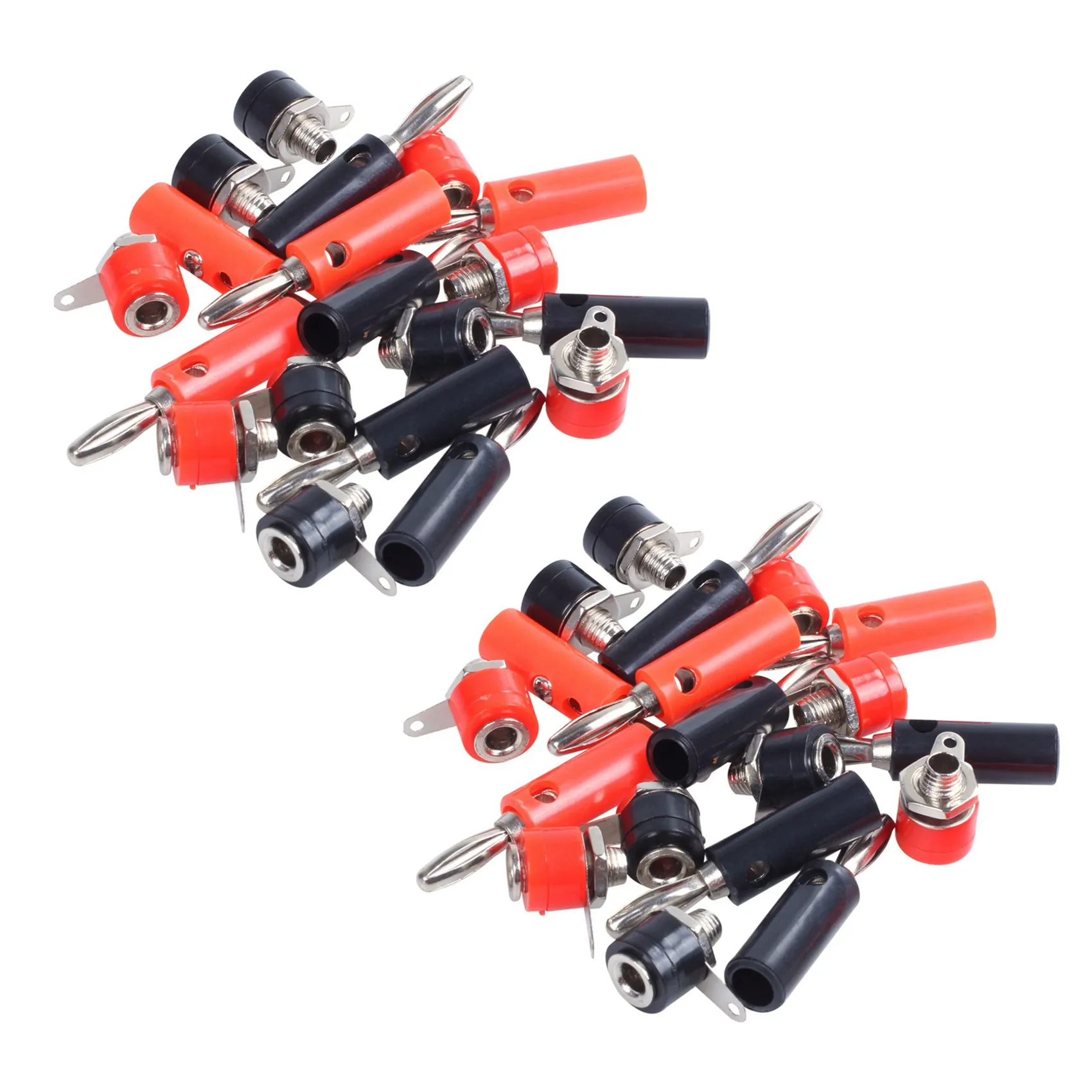 

B50B-4 мм 20 шт. вилки типа «банан» и 20 шт. разъемов типа «банан» (черный и красный)