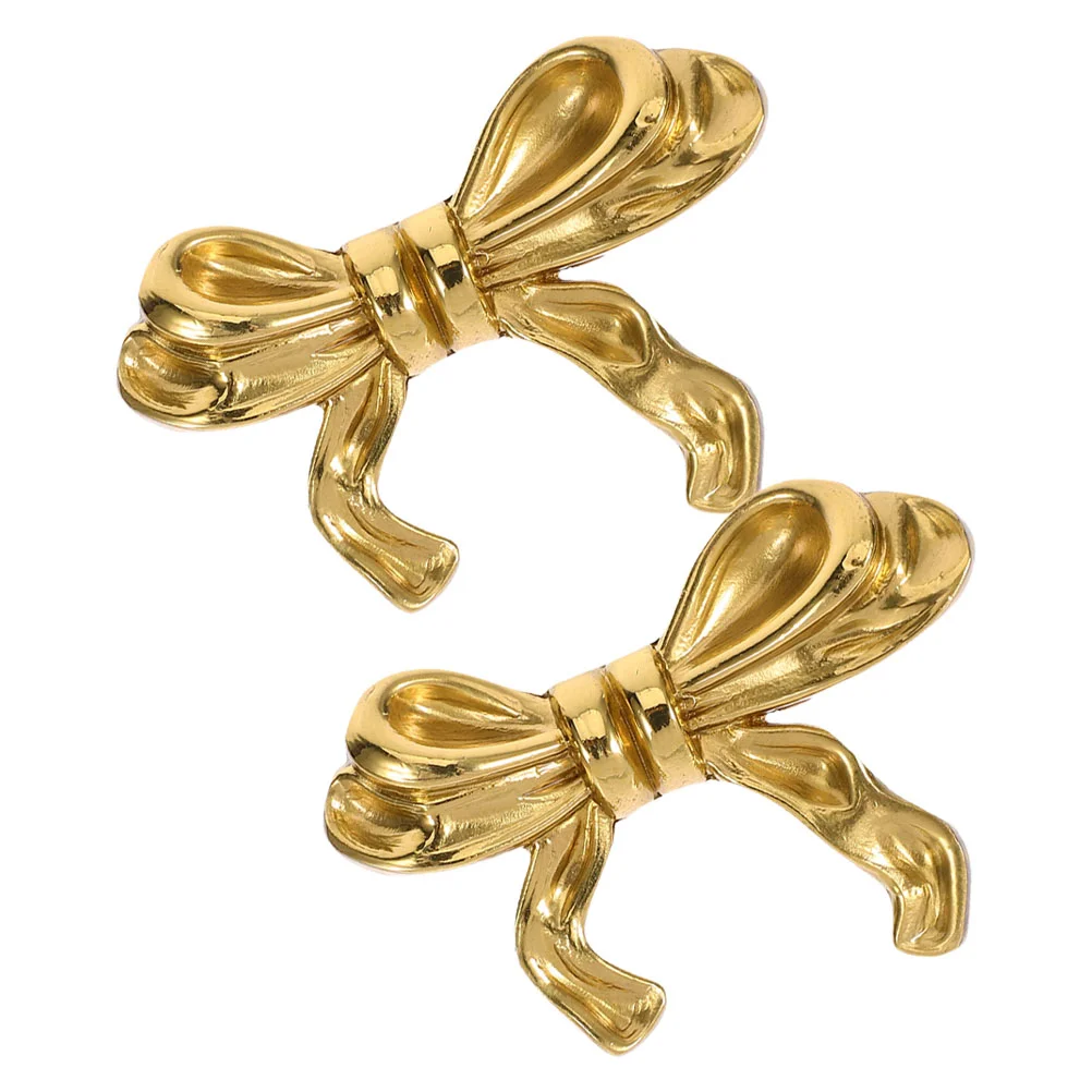 

Brass Bow Knobs for Dresser Kitchen Cabinet Closet Handle Gold Color Elegant Hardware Door Pull Wardrobe Knob Modern Design Easy