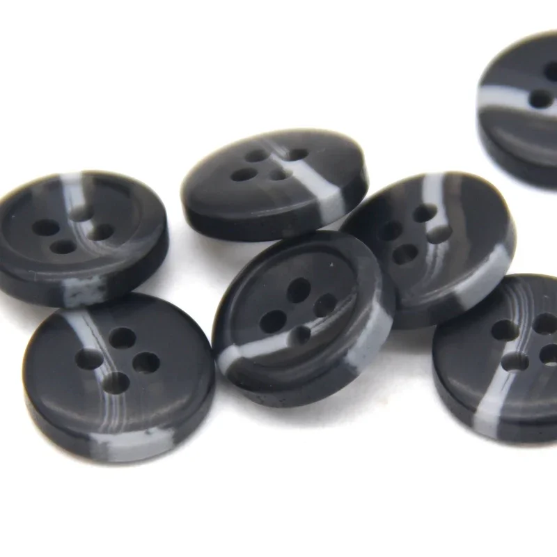 13mm Black Imitation Horn Shirt Resin Buttons For Clothing Children DIY Crafts Decorative Handmade Sewing Accessories Wholesale