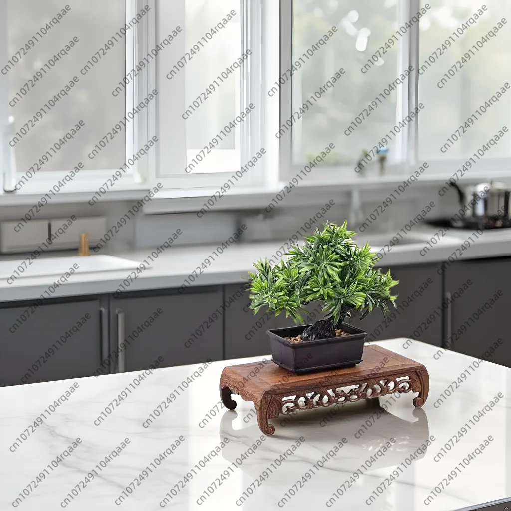 Premium Natural Wooden Bases Gardening Pot Tray Table Bonsai Plant Holder Tea Sets Pedestal Vase Flower Pot Stand Log Lathe