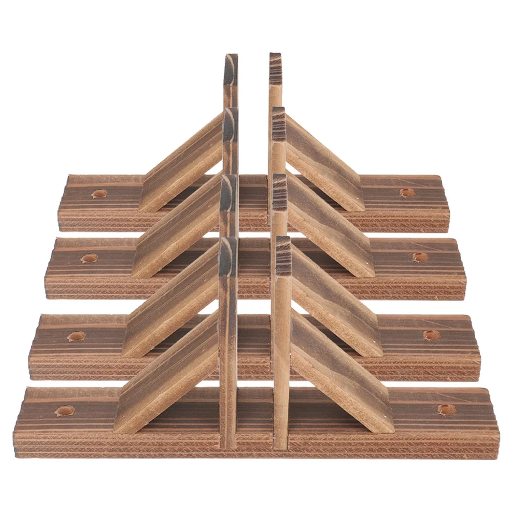 

4 Pcs Fence Feet Support Wood Fences Base Small Garden Border Fence Holder Fence Base Kit Yard Fence Accessories Trellis Gate