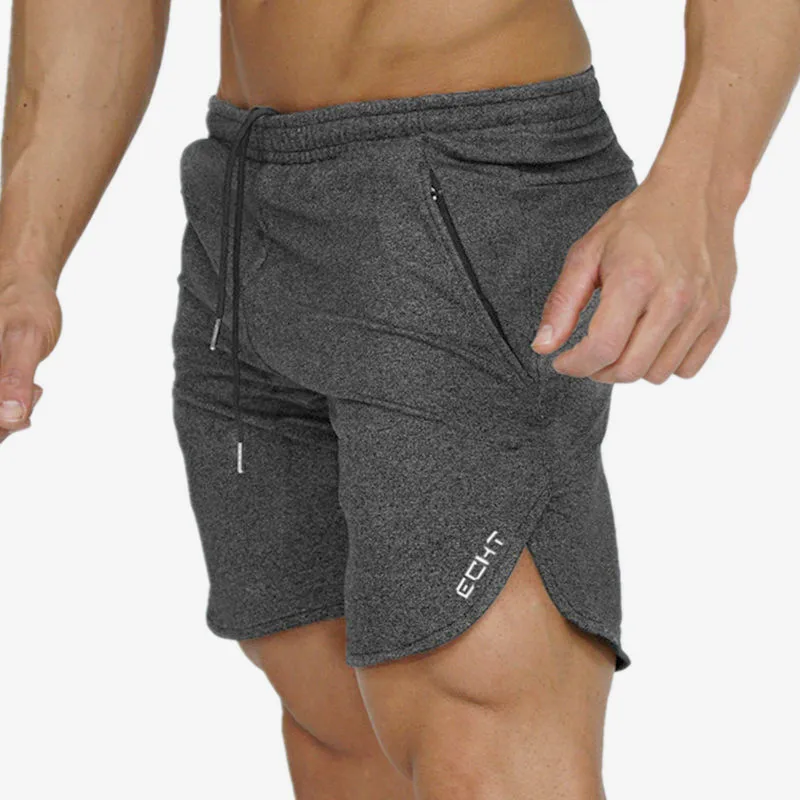 Summer Cotton Casual Shorts Men Gym Fitness Bodybuilding Workout Bermuda Male Short Pants Running Sports Bottoms Grey Sportswear