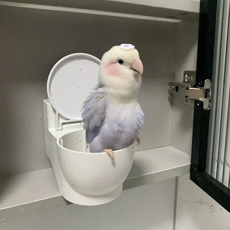 

Станция для унитаза для попугая, неперфорированная настенная подставка для птиц, унитаз, цыпленок, Xuanfeng, пион, съемный смывной писсуар