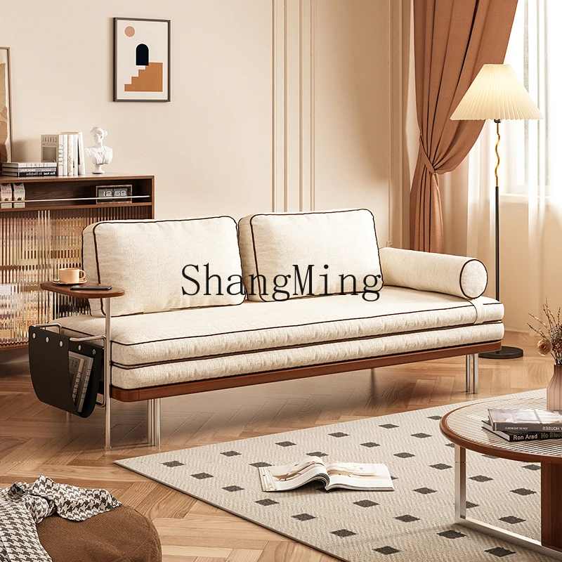 

CL Detachable Washable Sofa Bed / Used Solid Wood Single Armrest Living Home Retro Chenille Retractable Pull Bed for Home Use