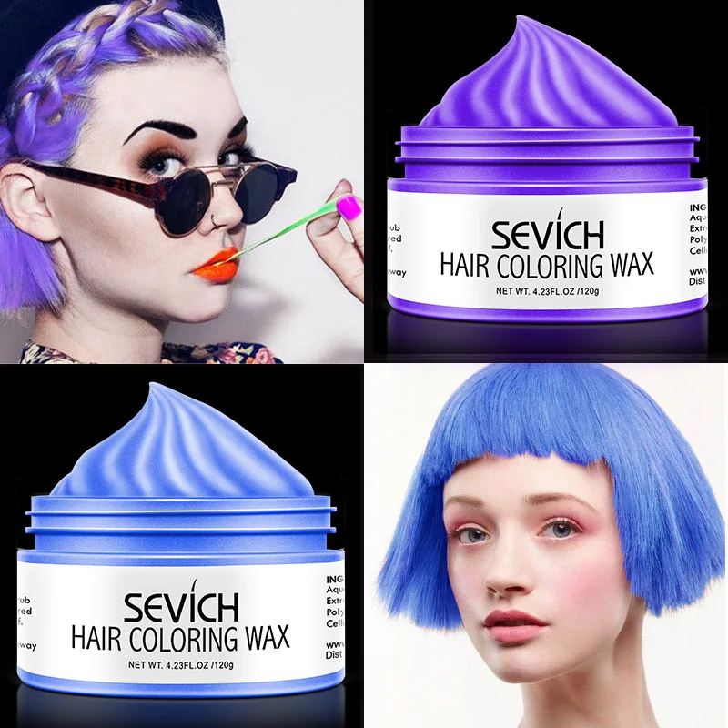 120g Color Hair Wax Styling Hair Dye Clay Grey Temporary Dye Disposable Fashion Festival Celebrate Molding Coloring Mud Cream