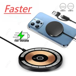 Magnetic Wireless Charger Stand Pad For Magsafe iPhone 17/16/16Pro Max 15 14 13 12 Samsung AiPods 4 Pro 3 Fast Charging Station
