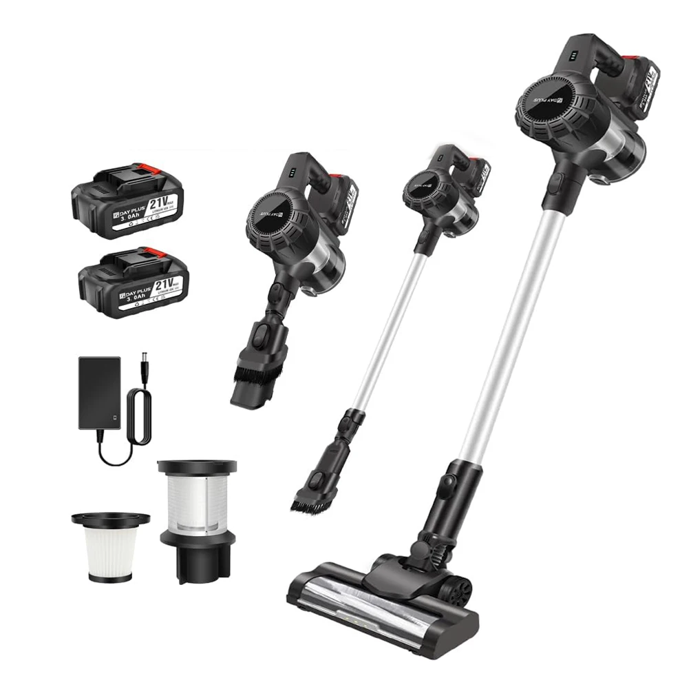 مكنسة كهربائية لاسلكية قوية قائمة بذاتها لسجادة أرضيات الخشب الصلب شعر الحيوانات الأليفة 60 دقيقة باليد فراغ هوفر اللاسلكي