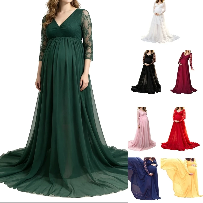 maternity-photo-gown-for-women-sleeveless-waist-maxi-dress-for-studio-and-outdoor-portrait-styling-wear