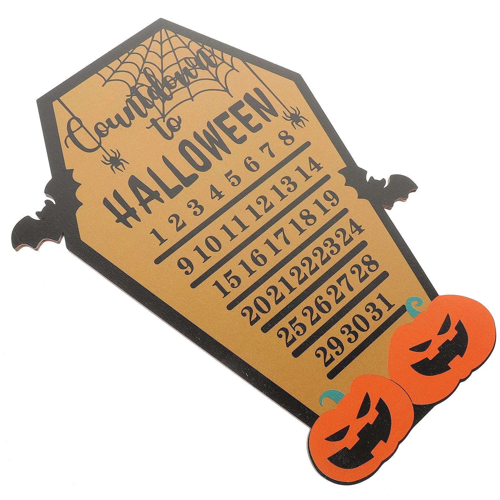 Halloween Pumpkin Ghost Countdown Calendar Home Desktop Wooden Crafts Ornaments Decorations Advent Adornment Wall