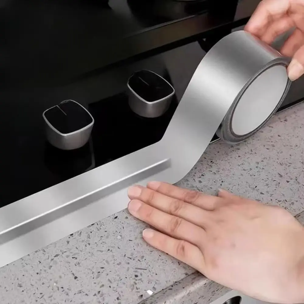 New High-Temperature Aluminum Foil Tape Self-Adhesive 30/50mm Cooktop Tape Greaseproof Tape Countertops Kitchen