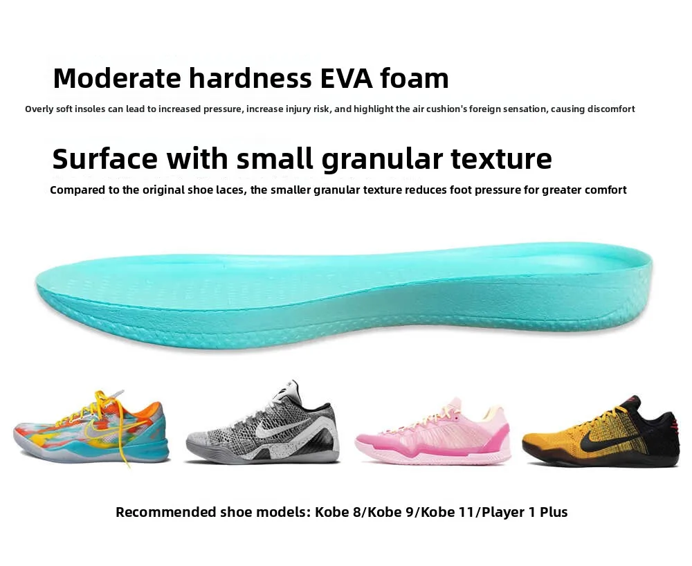 Replaceable Midsole oe Inserts for Kobe 8 And 9 Full Palm Zoom Air Cuion Super Critical o Absorption Insoles