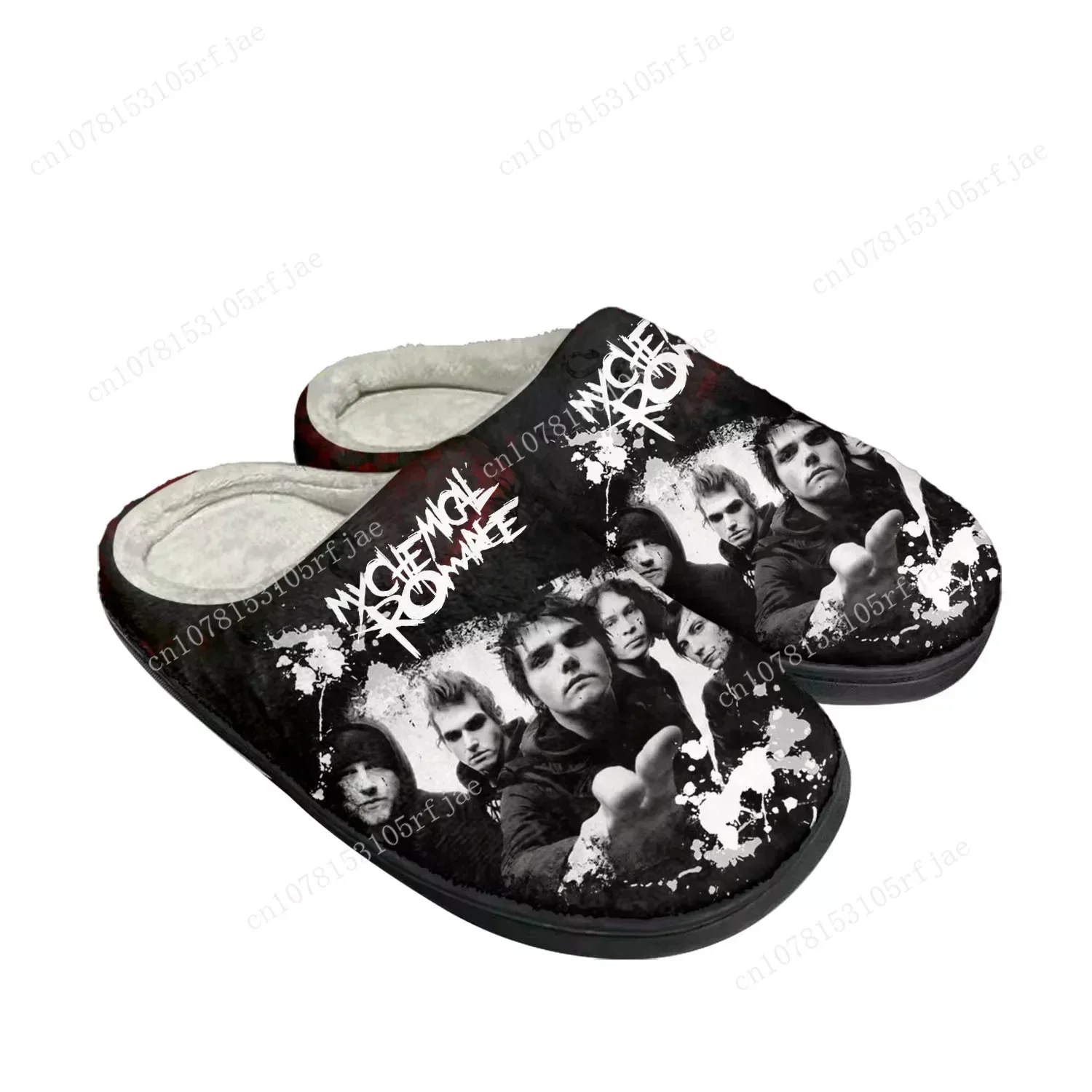 Romance Rock Band Chemical Fashion Home Cotton Custom Slippers Mens Womens Sandals Plush Bedroom Keep Warm Shoe Thermal Slipper view 2