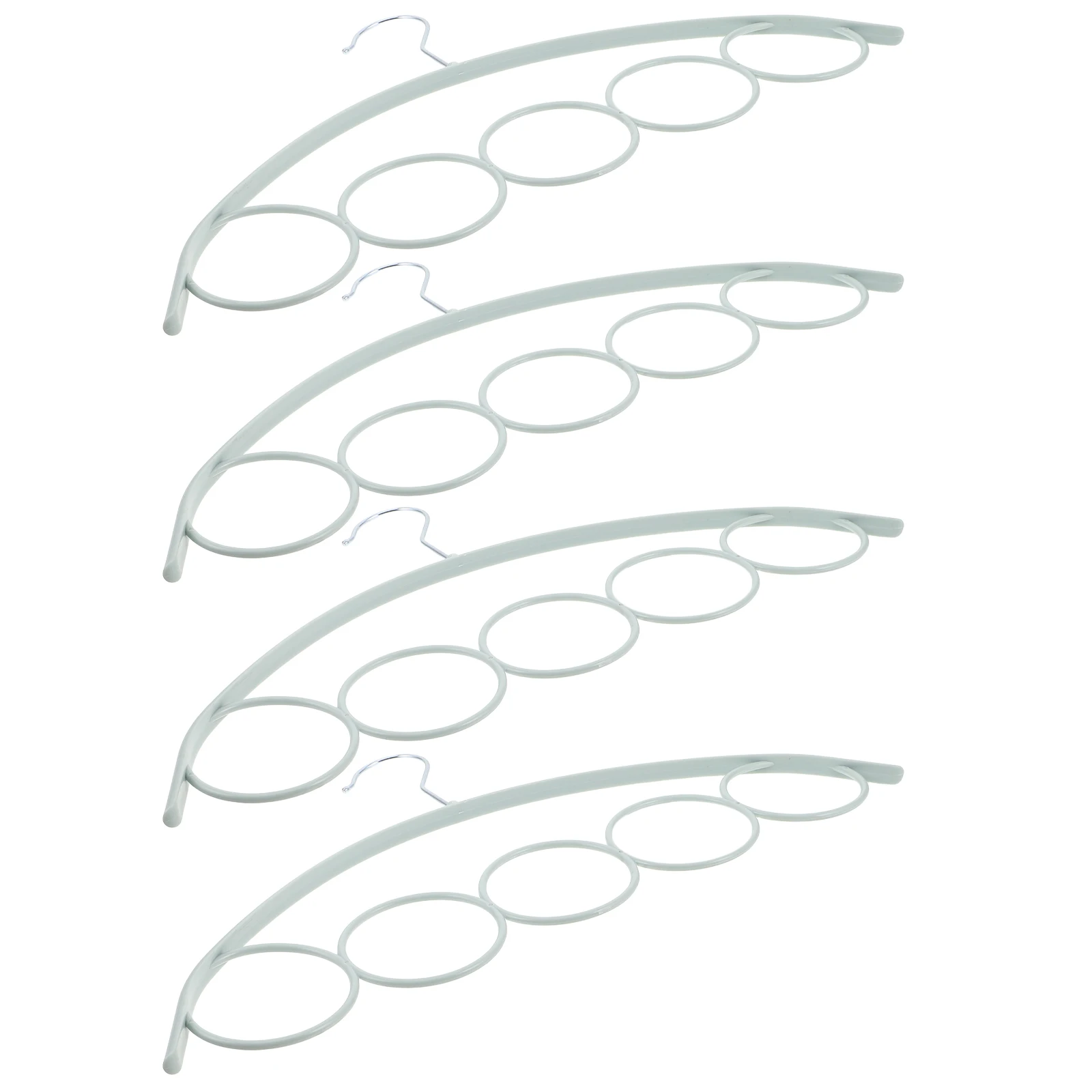 

4 Pcs Non-slip Hanger Tie Rack for Closet Scarf Belt Hangers Wardrobe Holder Organizer Scarves