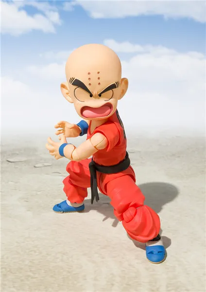 SHF Ainme Dragon Ball Infanzia Krillin Goku Super Saiyan Action Figure Collection Modello Giocattoli Regali di Natale di Capodanno 10 cm
