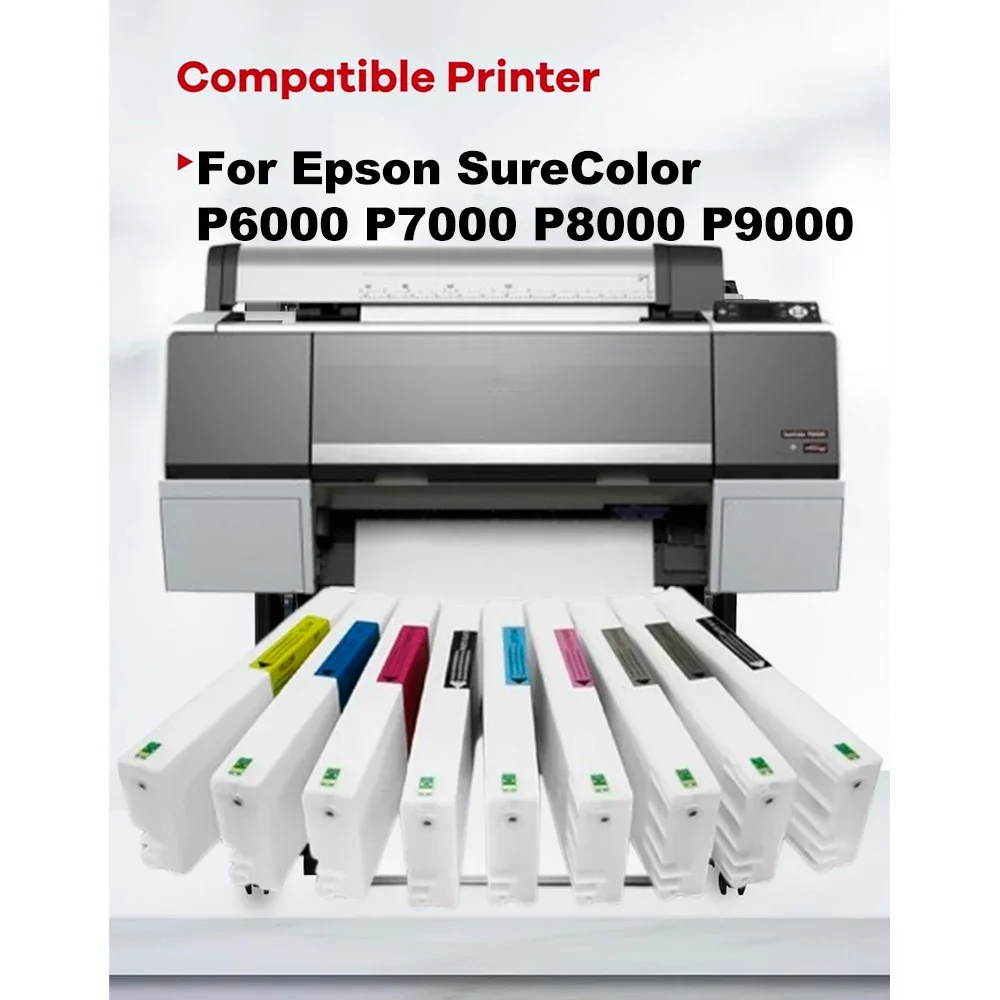 Europe Printer T8041 T8049 T804A T804B Ink Cartridge With Pigment Ink For Epson SureColor P6000 P7000 P8000 P9000 Printer 700ml