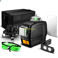 12PB1 12 Lines 3D Green Laser Level Horizontal And Vertical Cross  With Auto Self-Leveling, Indoors and Outdoors