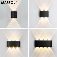 MARPOU LED Wall Lamp Waterproof Outdoor Wall Light Night lamp for Bedroom 110V 220V Wall Sconce Lamps for Living Room Home Decor