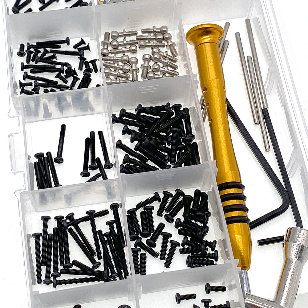 Screws Parts Kit Pan Head Flat Head Screw Cross Sleeve Allen Wrench M2 M2.3 M2.5 M3 M4 For Wltoys 12428 144001 A949 A959 RC Car