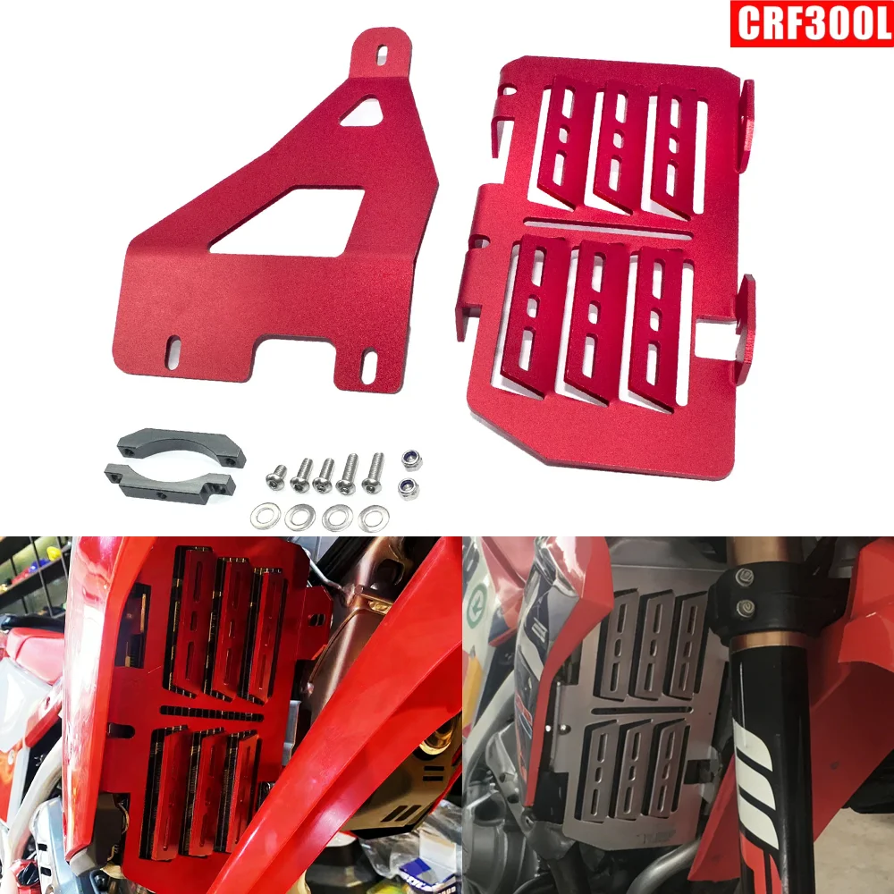 

For Honda CRF300L CRF 300 L 2021-2025 Motorcycle CNC Aluminum Radiator Guard Grille Water Tank Protection Cooler Cover Protector