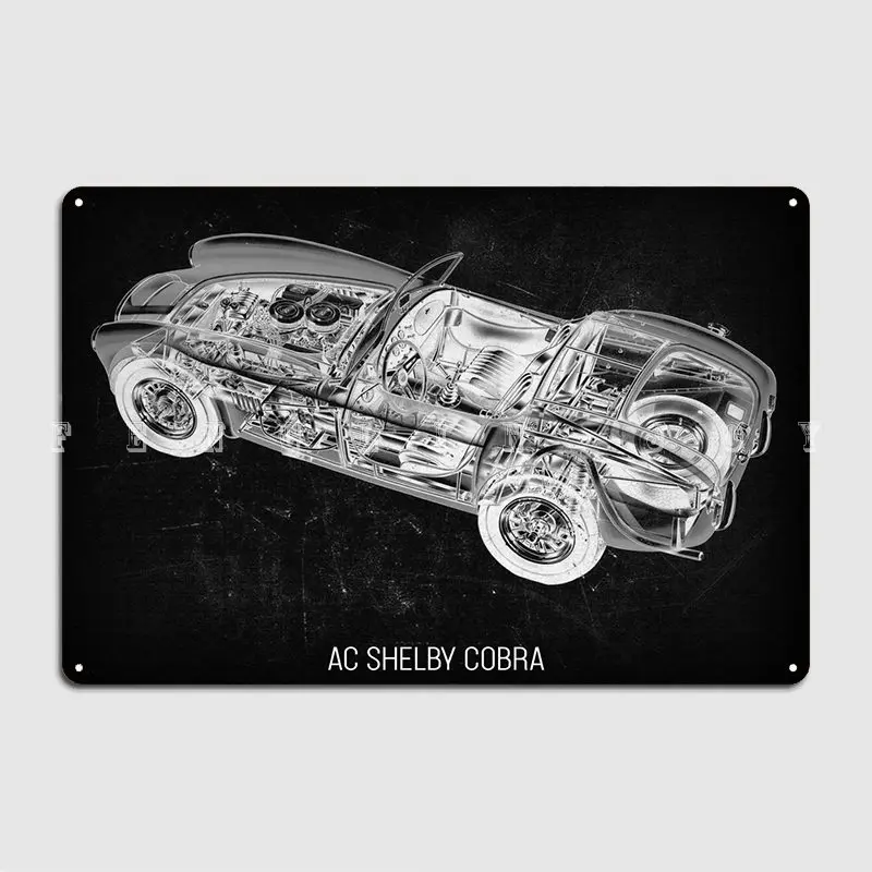 Ac Shelby Cobra Metal Plaque Poster Funny Pub Garage Mural Painting Wall Pub Tin Sign Poster