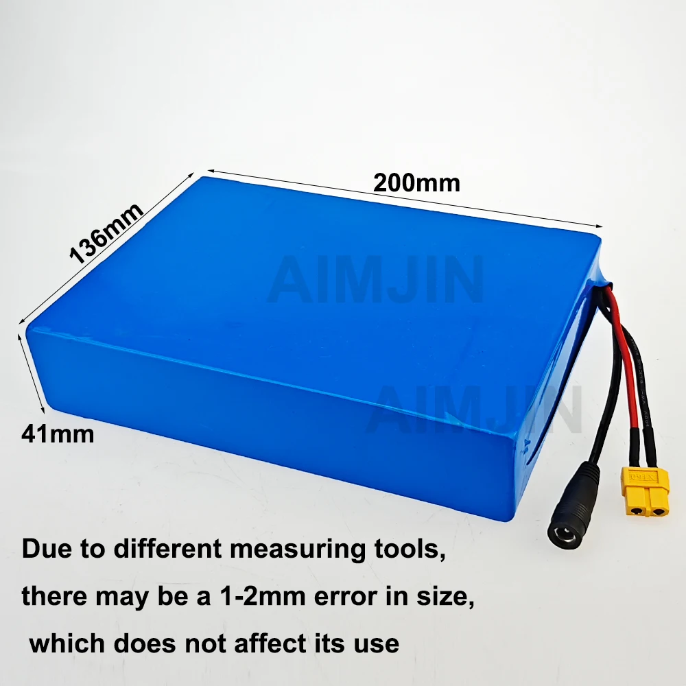 

36V 10.4Ah 350w-500w 18650 lithium ion Rechargeable 10S4P Battery pack with BMS for bicycle scooter