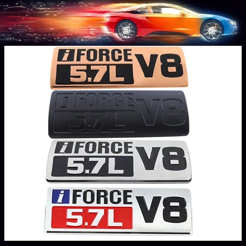 3D i Force V8 5.7L car Door Hood Fender trunk Rear Bonnet Nameplate Decal Emblem Badge Sticker for PRO
