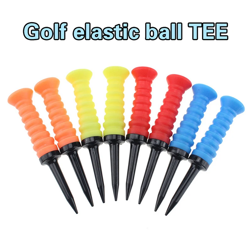 Golf Elastic Ball TEE Ball Spikes Soft Rubber Sleeve Plastic Ball Holder Elastic