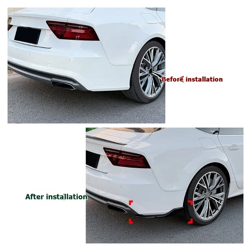 

For A7 C7 S-Line 2015-2017 Rear Side Splitter Spoiler Bumper Diffuser Accessories