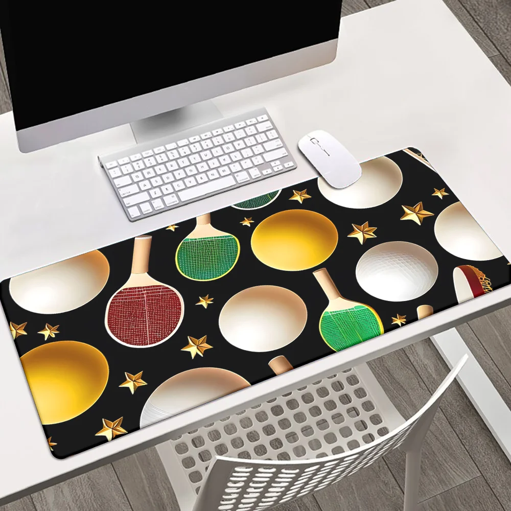 

1pc Starry Sky Ping Pong Ball Print Mouse Pad - Large Waterproof Anti-Slip Desk Mat for Gaming and Office, Soft Rubber and Smoot