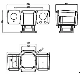 Sistema De Câmera De Segurança, alta Precisão, mini Pan Tilt Zoom, robô De Inspeção