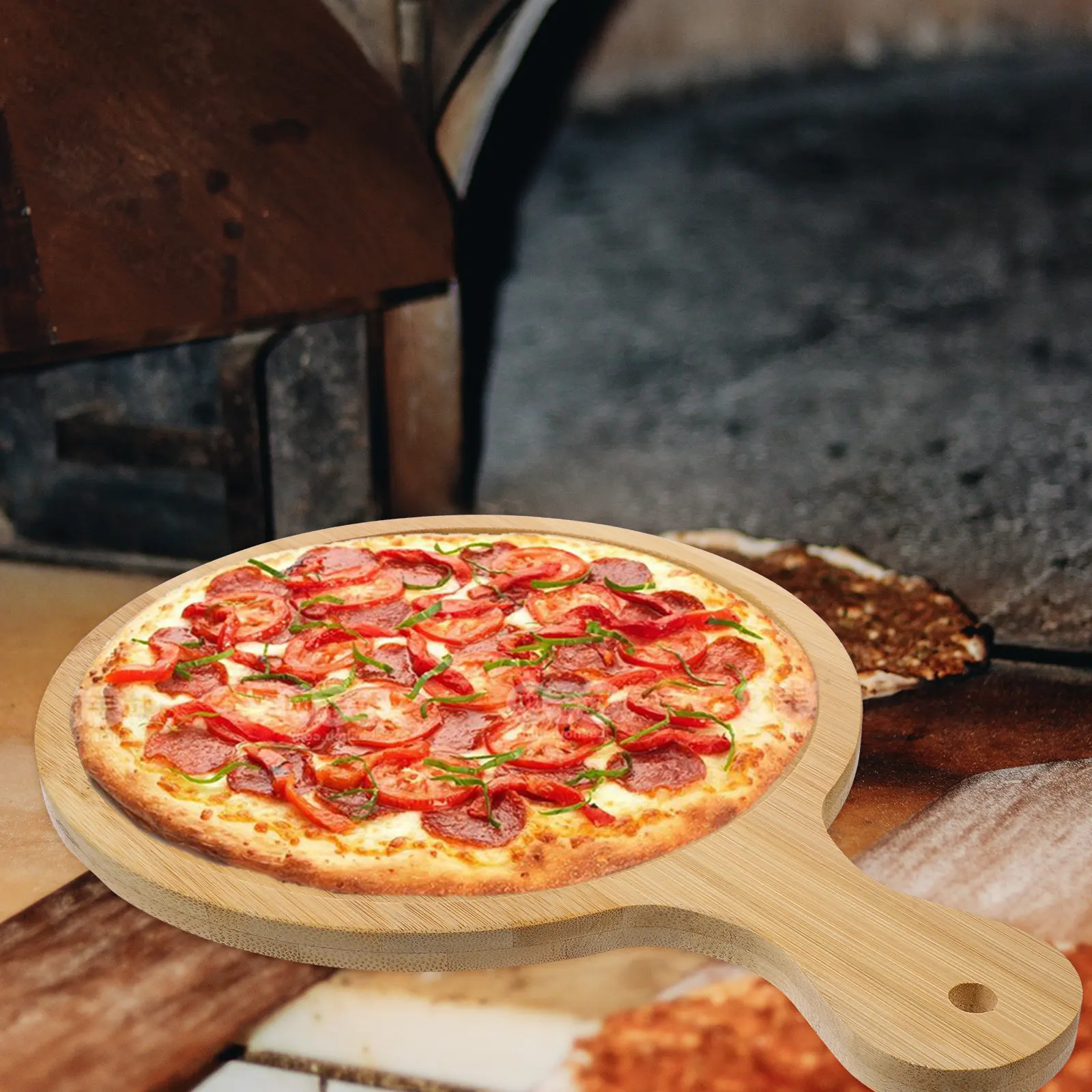 ถาดพิซซ่าไม้ธรรมชาติขนาด 9 นิ้ - Pizza Stone Baking บทวิจารณ์และราคา