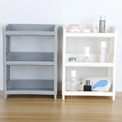 3 Tier Hollow Out Plastic Shelf Foldable Desktop Storage Rack Countertop Cosmetic Holder Storage Tray