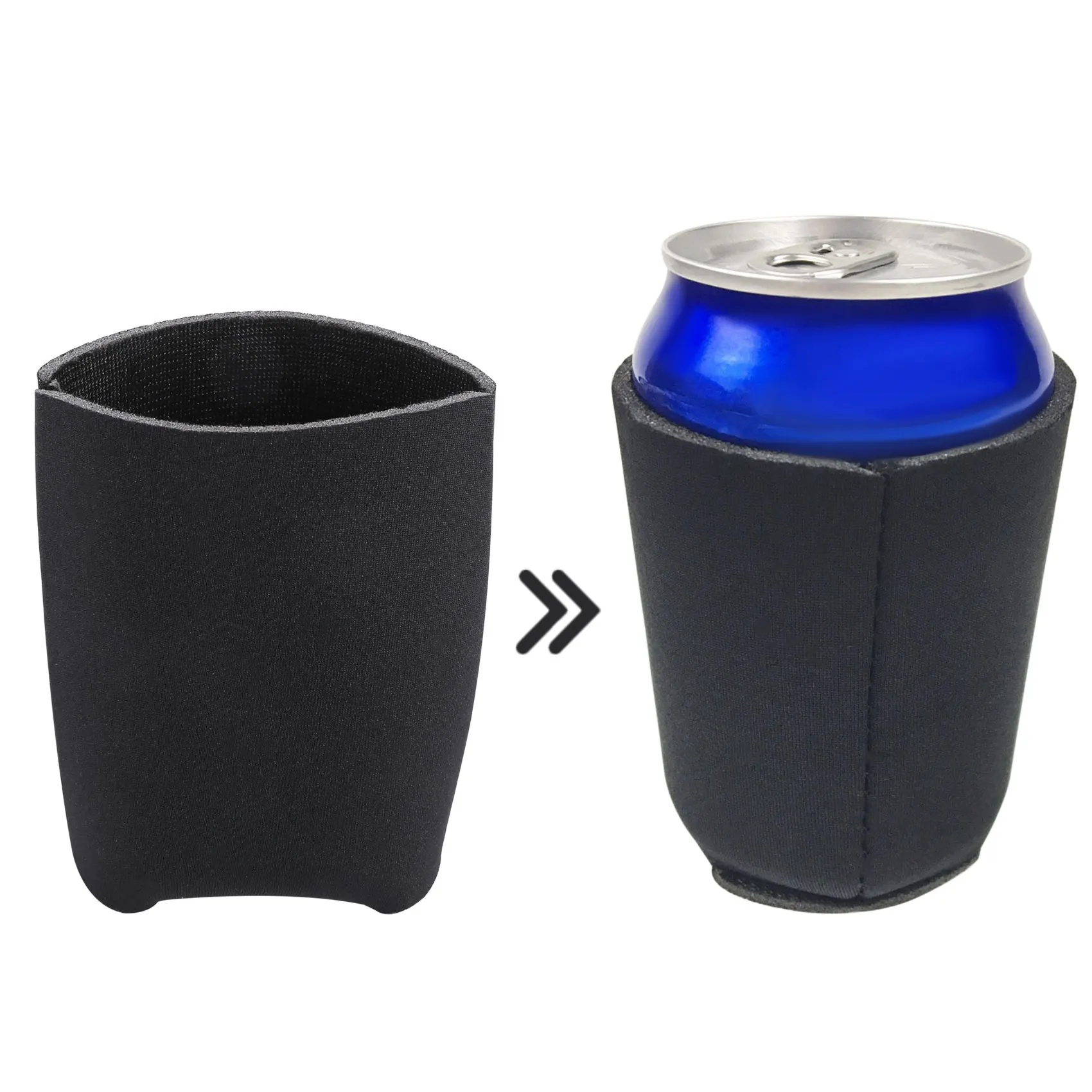 Super Deals 10PCS Neoprene Beer Can Cooler Drink Cup Bottle Sleeve Insulator Wrap Cover New Black