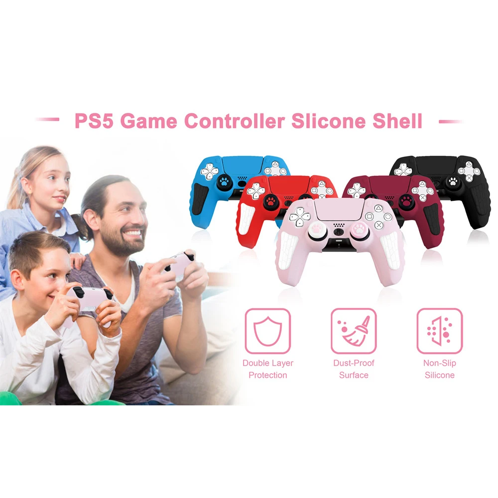 Wireless Handle Light And Smooth Ultra-thin Protective Sleeve Protective Shell Bare Metal Feel Silicone Game Handle Red