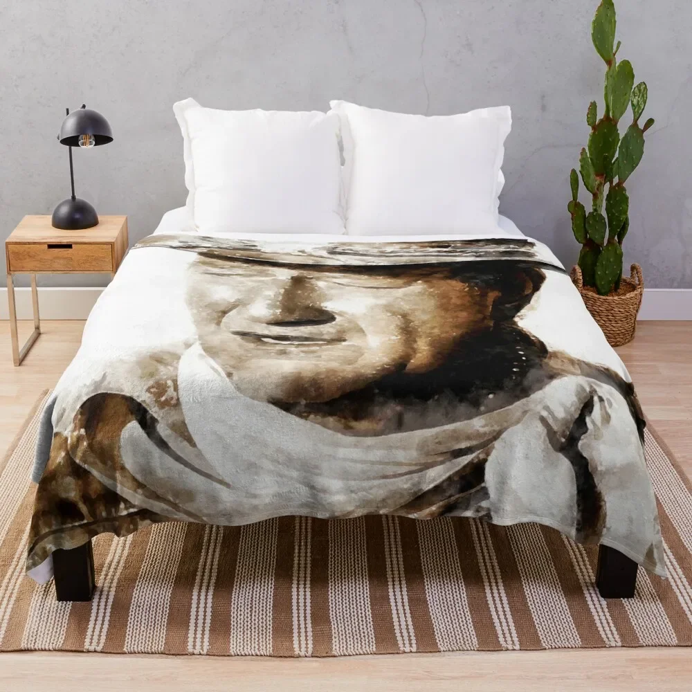 

The portrait of John Wayne Throw Blanket Giant Sofa Decorative Sofas anime for winter Blankets