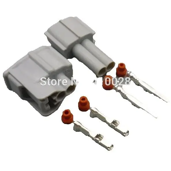 shhworldsea 2 Pin Fuel Injector Plug Auto Female Male Wire Connector With Wires For Toyota Honda Corolla 6189-0611 90980-11875