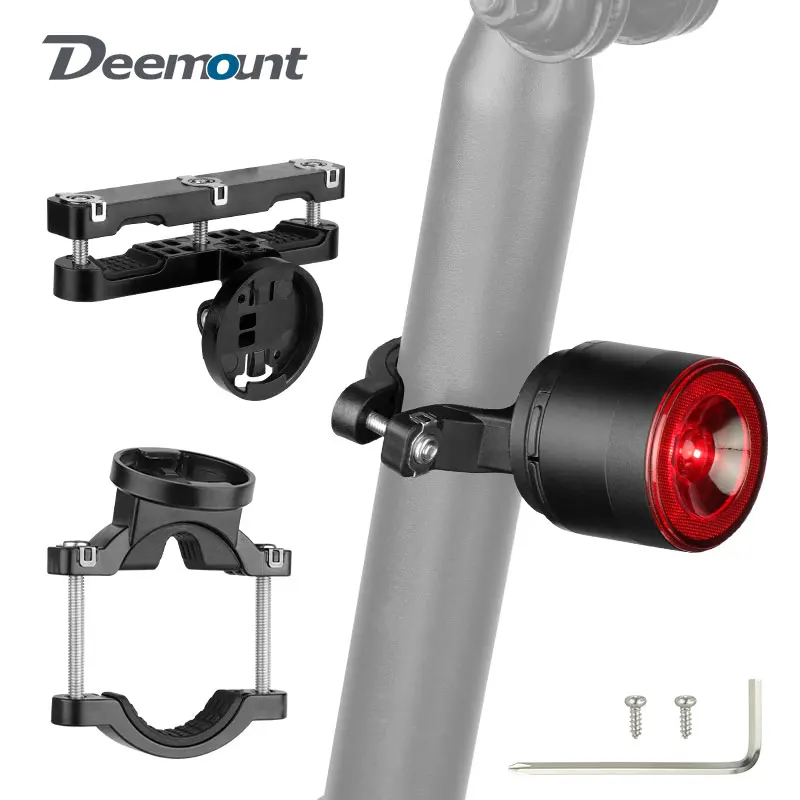 

Deemount Smart Bike Tail Light 3-320 hours Runtime W/3 Type Quick Release Install Mount Fit Setpost or Saddle Night Warning Lamp
