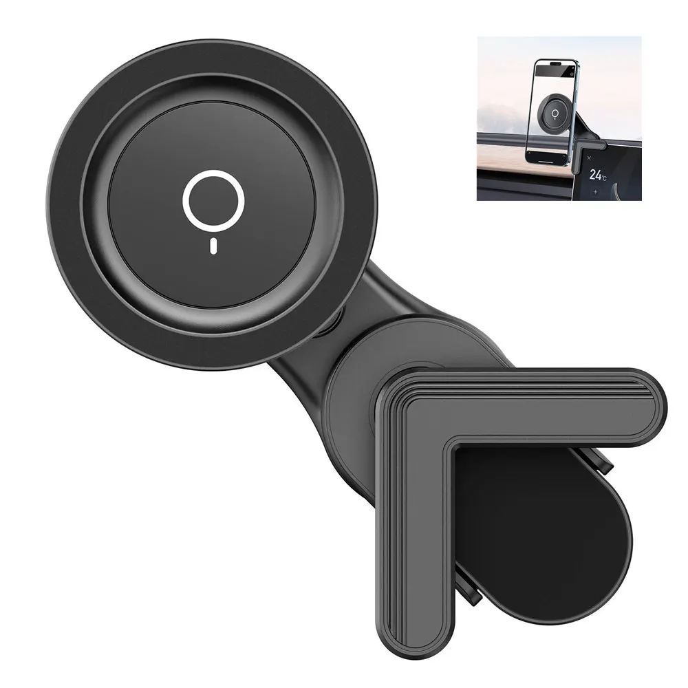 2024 Magnetic Car Phone Holder for Tesla 3/Y/X/S Car Display Screen Side 360 Rotation Car Mount for iPhone 16 15 14 13 12