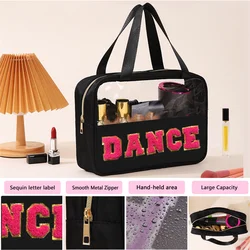 New portable makeup bag Large capacity portable travel storage toiletry bag Waterproof transparent cosmetics storage bag