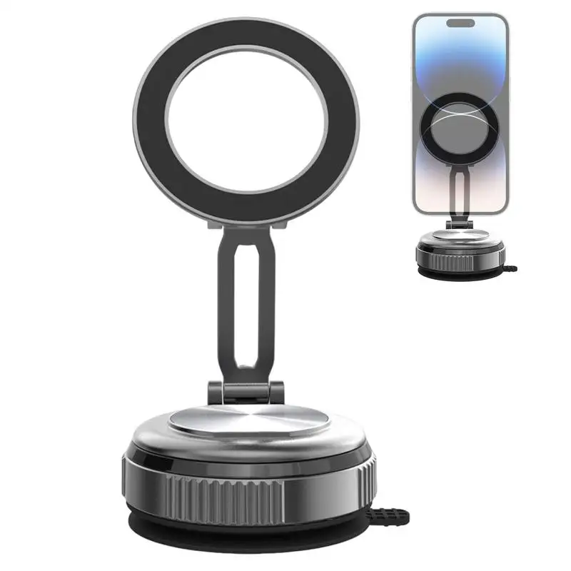 

Suction Cup Phone Mount Adjustable Magnetic Phone Holder With 360-Degree Rotation Automotive Supplies For Mom Daughter