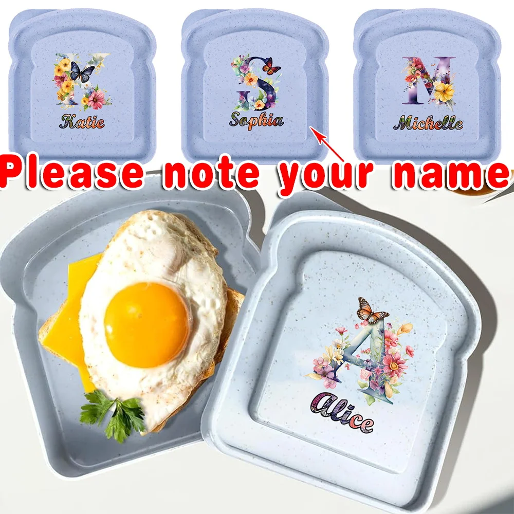 

Customized Name Bento Box Toast Sandwich Bread Freshness Preservation Container Portable Picnic Lunch Bag Outdoor Meal Storage