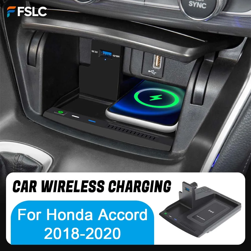 

⭐Genuine⭐ 5W Car Wireless Charging Auto Parts For Honda Accord 2018 2019 2020 Plate Mobile Phone Holder Cars Accessories