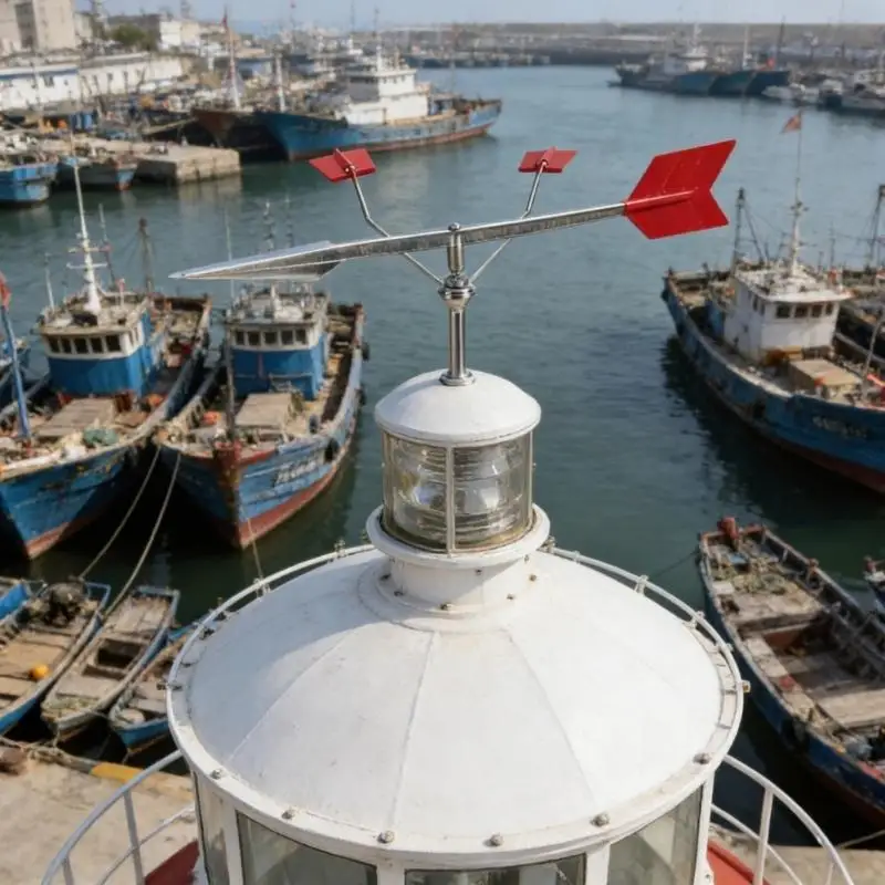 

Stainless Steel Wind Direction Reflective Design Weather Vane for Night Navigation Safety on Boats D7YA