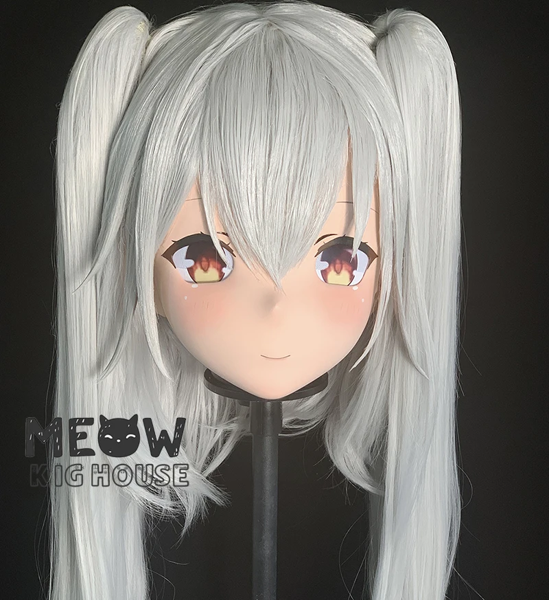 

Маска кигуруми (MEO549) ручной работы, настраиваемая, полностью закрывающая лицо, с замком, для кроссдрессинга, от мужчины к женщине, в стиле японских аниме и игровых персонажей