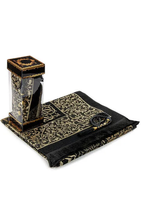 SET BOX WITH SECCADELİ pearl window Sheet of Muslim Islamic Prayer Mat Holy Quraan Islamic Mats