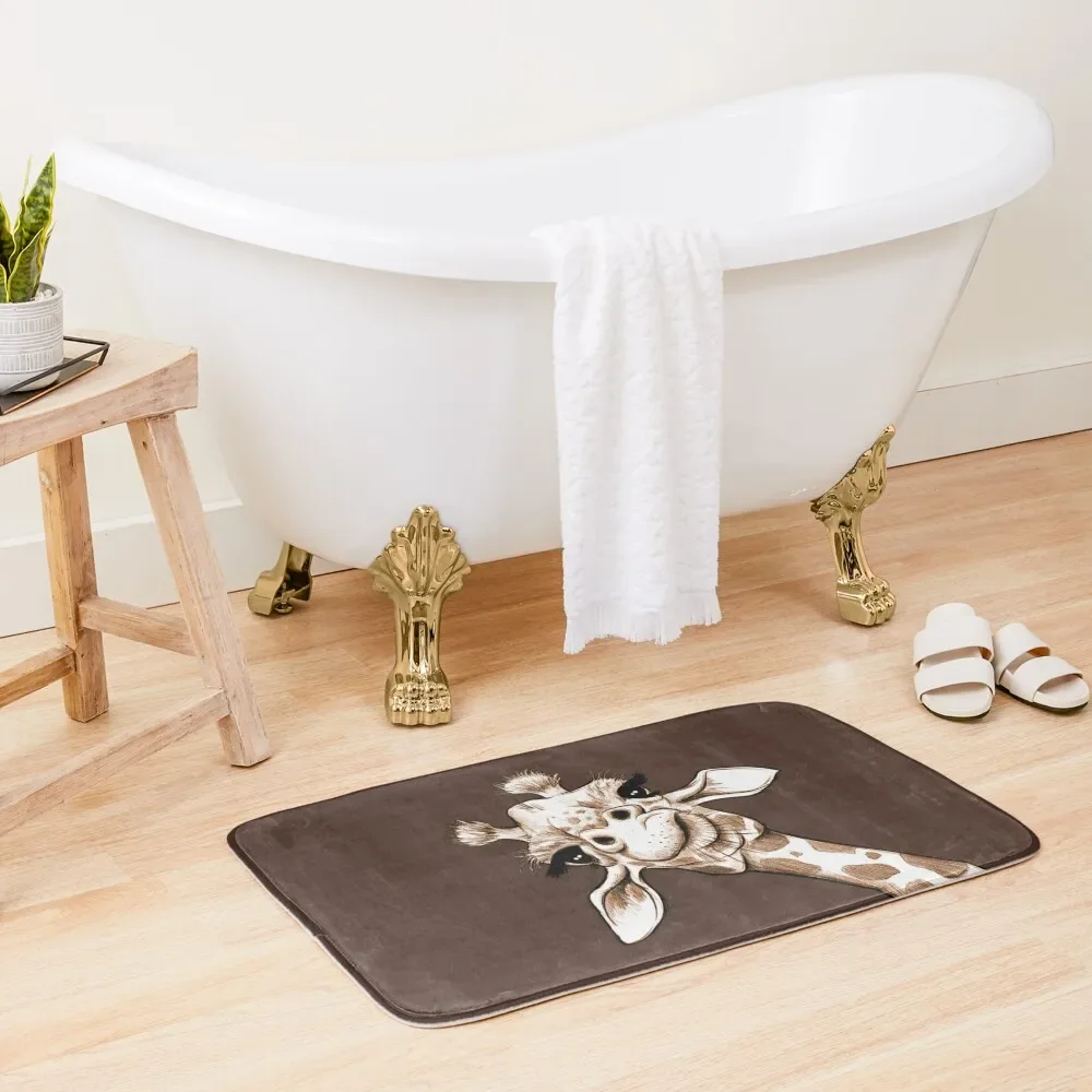 

Sketch Giraffe Art Bath Mat Front Door Quick-Drying Bathroom Carpet In The Living Room Mat