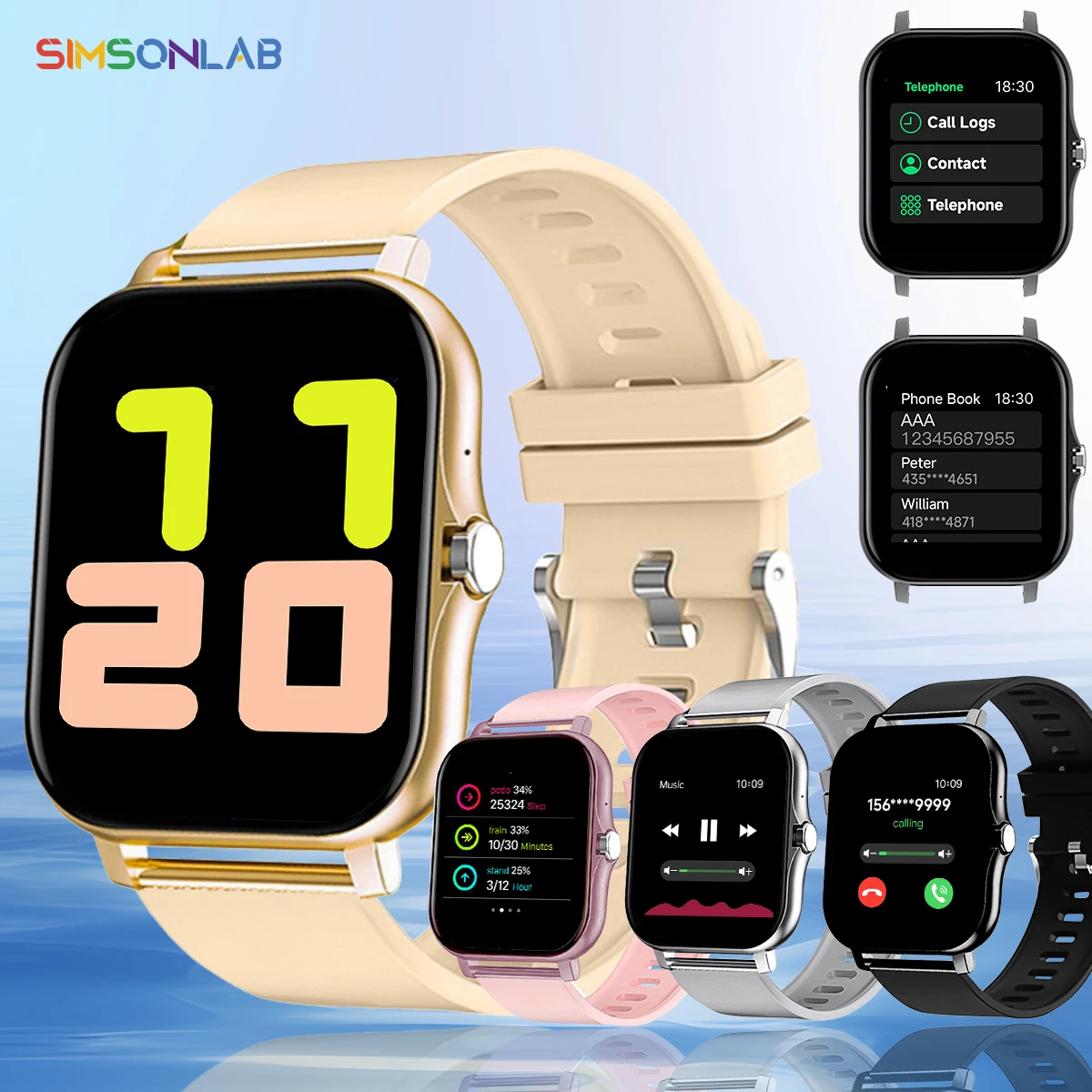 New Advanced Smartwatch For HUAWEI XIAOMI with App Notifications Sleep and ECG Monitoring, Bluetooth Calling,Sedentary Reminders